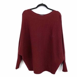 Small Burgondy Dolman Joan Vass sleeve knit 🧶 sweater